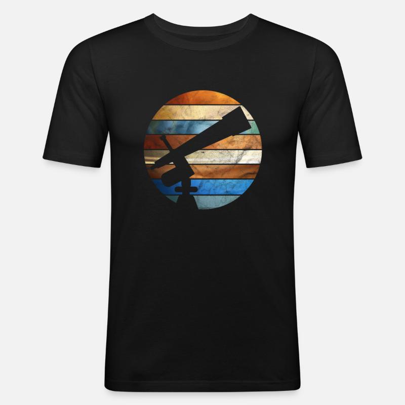 Astronomie - Männer Slim Fit T-Shirt - Schwarz