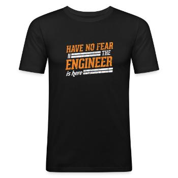 engineer - Men's Slim Fit T-Shirt - black - Front - Nik (191cm)