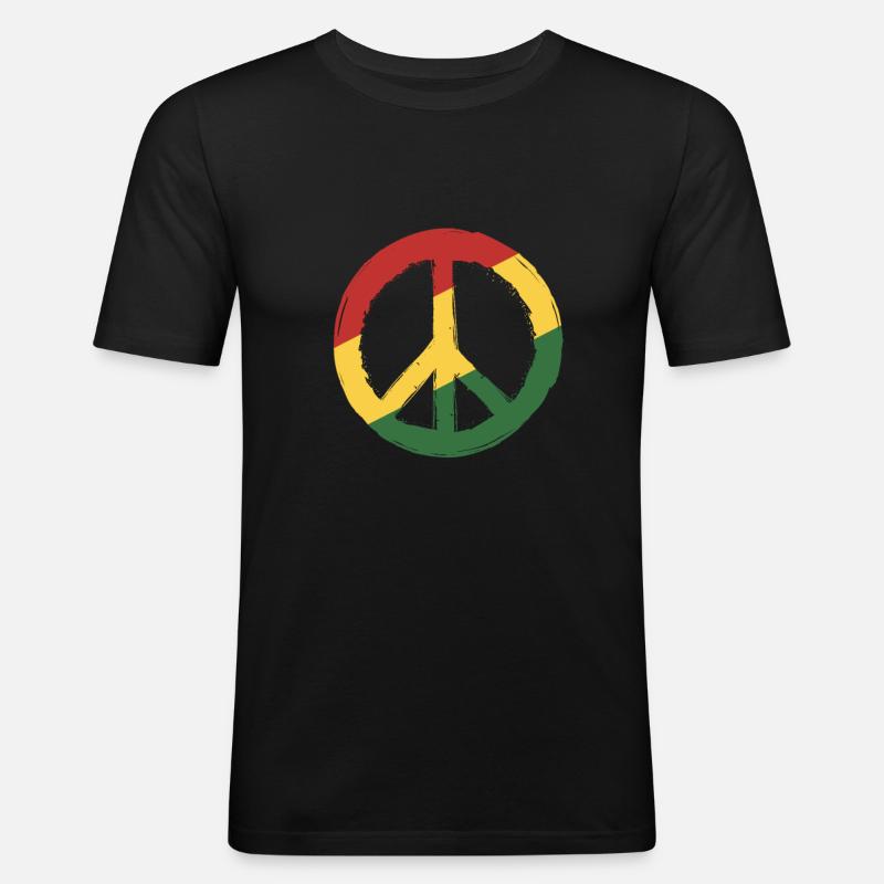Rasta - Männer Slim Fit T-Shirt - Schwarz