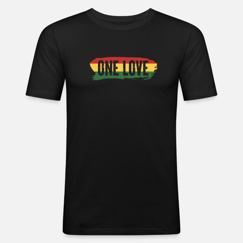Rasta - Maglietta aderente da uomo - nero