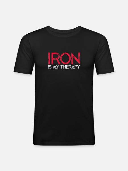 fitness - Men's Slim Fit T-Shirt - black