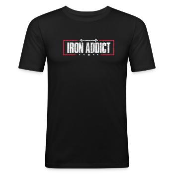 Fitness - T-shirt près du corps Homme - noir - Devant - Nik (191cm)