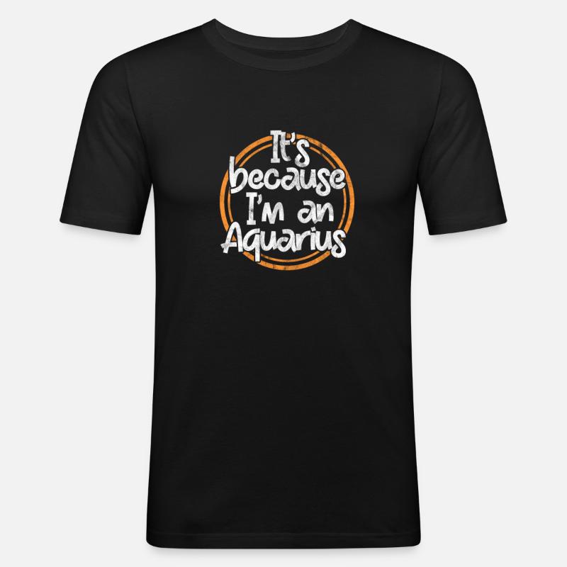 Wassermann - Männer Slim Fit T-Shirt - Schwarz