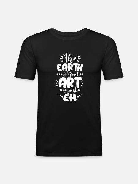 art - Men's Slim Fit T-Shirt - black
