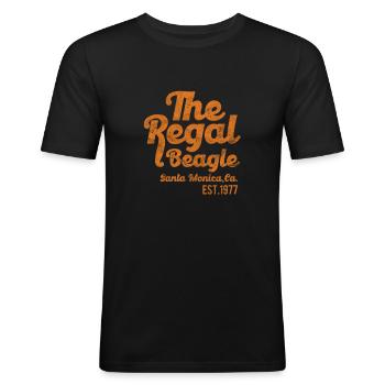 Années 70 - T-shirt près du corps Homme - noir - Devant - Nik (191cm)