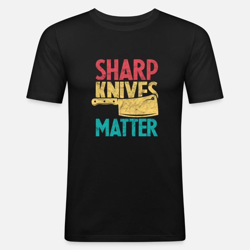 Koch - Männer Slim Fit T-Shirt - Schwarz