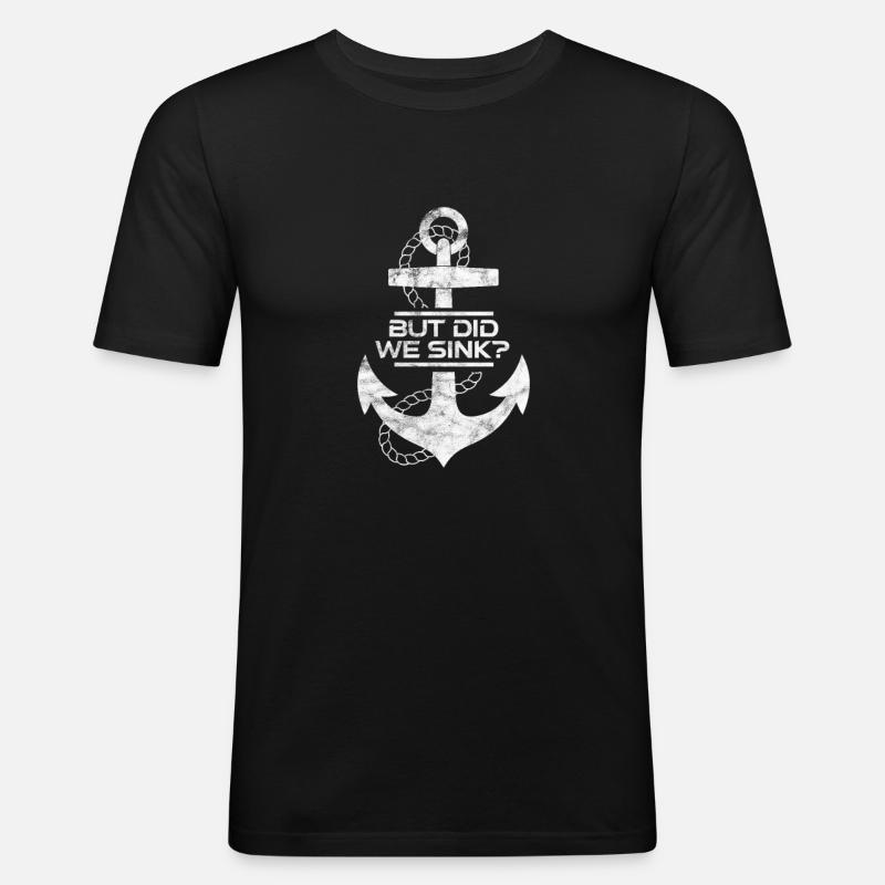 Boot - Männer Slim Fit T-Shirt - Schwarz