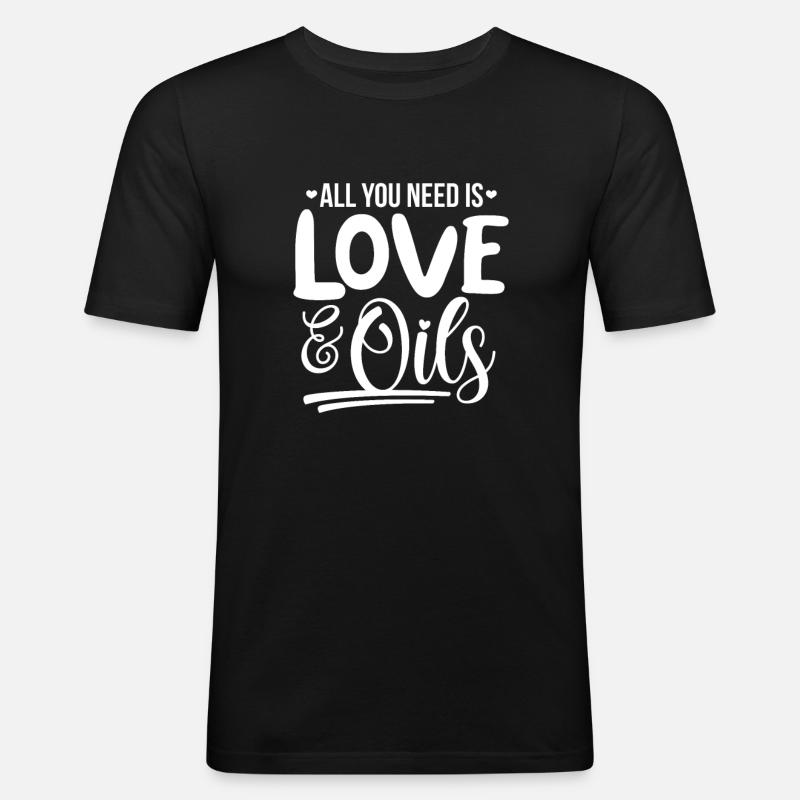 Essential Oils Ätherische Öle - Men's Slim Fit T-Shirt - black