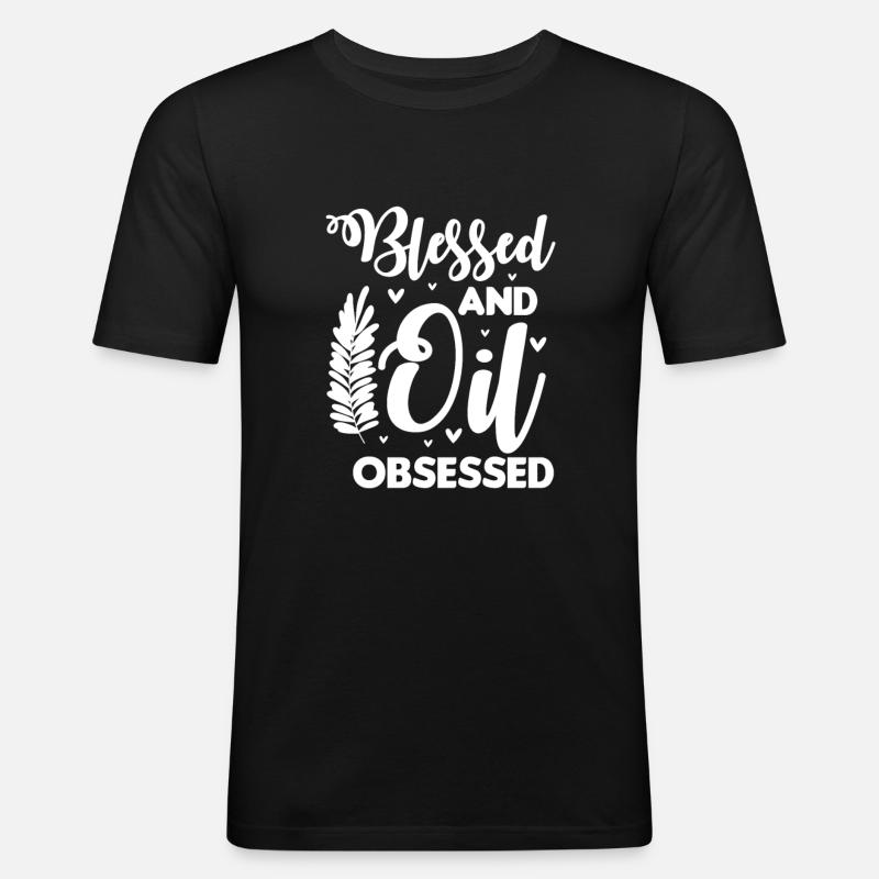 Essential Oils Ätherische Öle - Men's Slim Fit T-Shirt - black