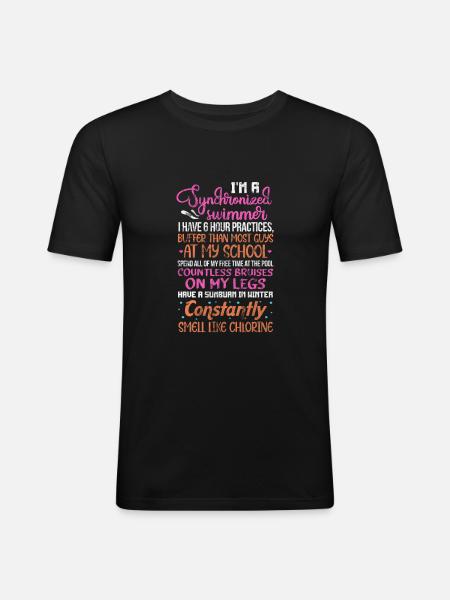 Synchronized swimming - Men's Slim Fit T-Shirt - black