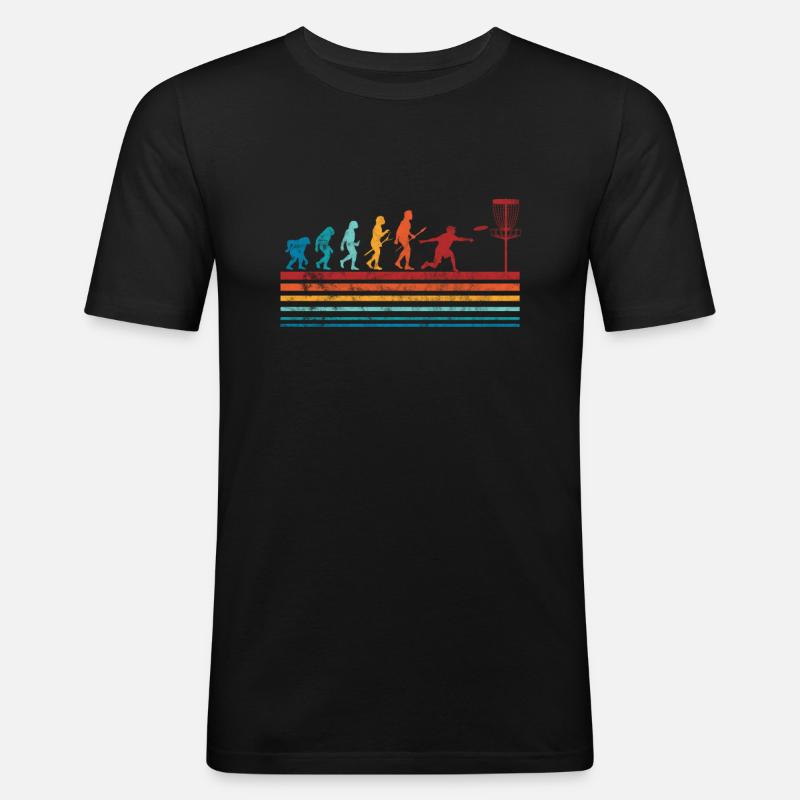 Disc Golf Evolution - Men's Slim Fit T-Shirt - black