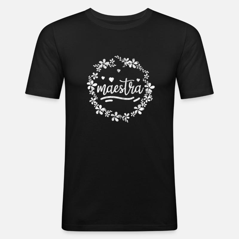 Spanischlehrer - Männer Slim Fit T-Shirt - Schwarz