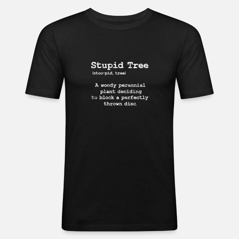Disc Golf - Männer Slim Fit T-Shirt - Schwarz