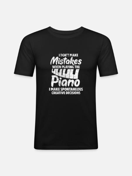 Piano - Men's Slim Fit T-Shirt - black