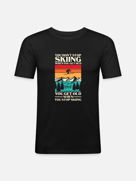 Ski - Men's Slim Fit T-Shirt - black