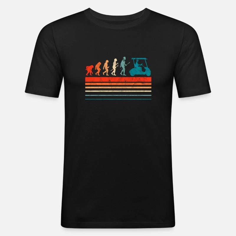 Golf Evolution - Männer Slim Fit T-Shirt - Schwarz