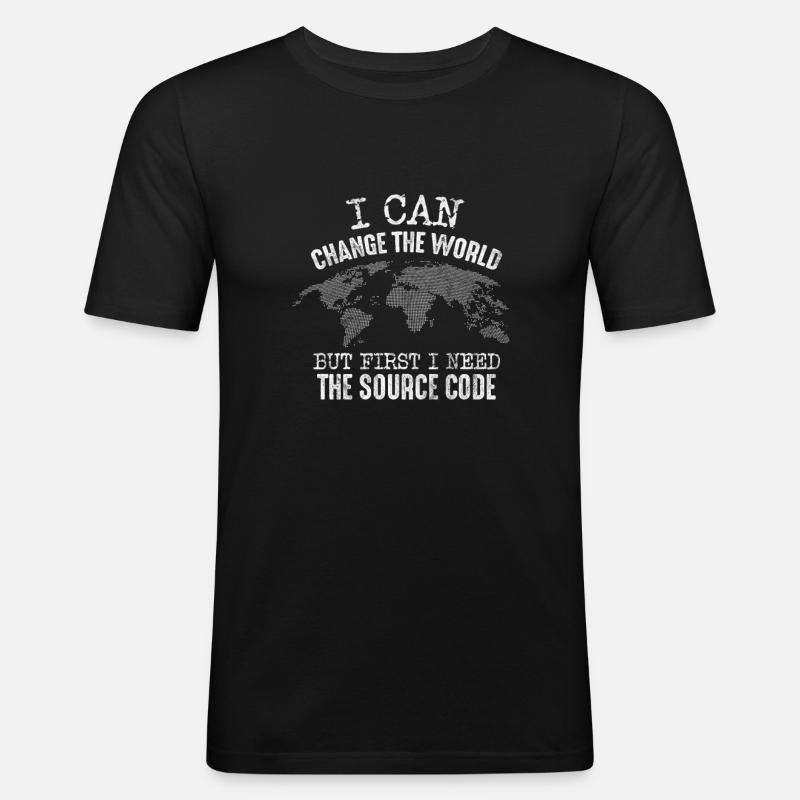 Programmierer - Männer Slim Fit T-Shirt - Schwarz