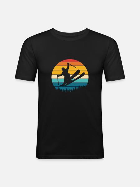 Ski - Men's Slim Fit T-Shirt - black