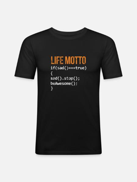 Software developer - Men's Slim Fit T-Shirt - black