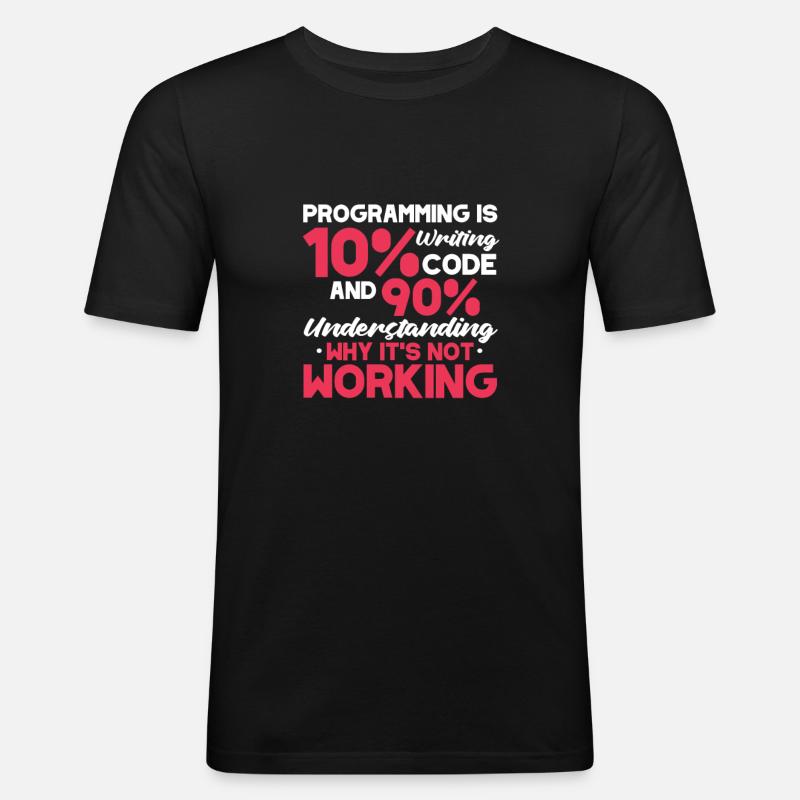 Softwareentwickler Programmierer Software - Männer Slim Fit T-Shirt - Schwarz