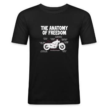 Biker - Men's Slim Fit T-Shirt - black - Front - Nik (191cm)