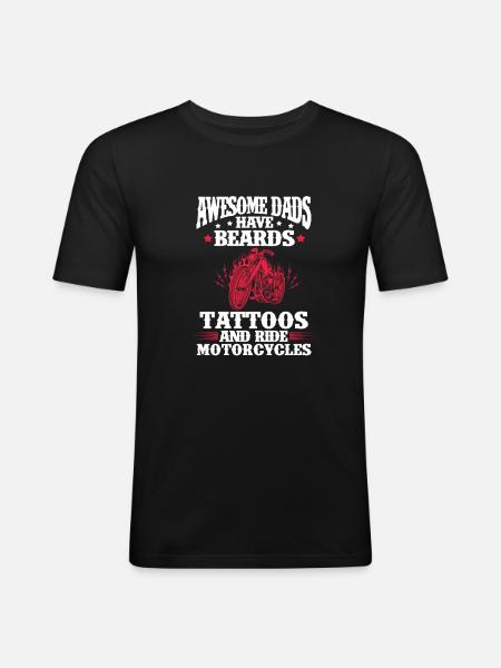 Biker Dad - Men's Slim Fit T-Shirt - black