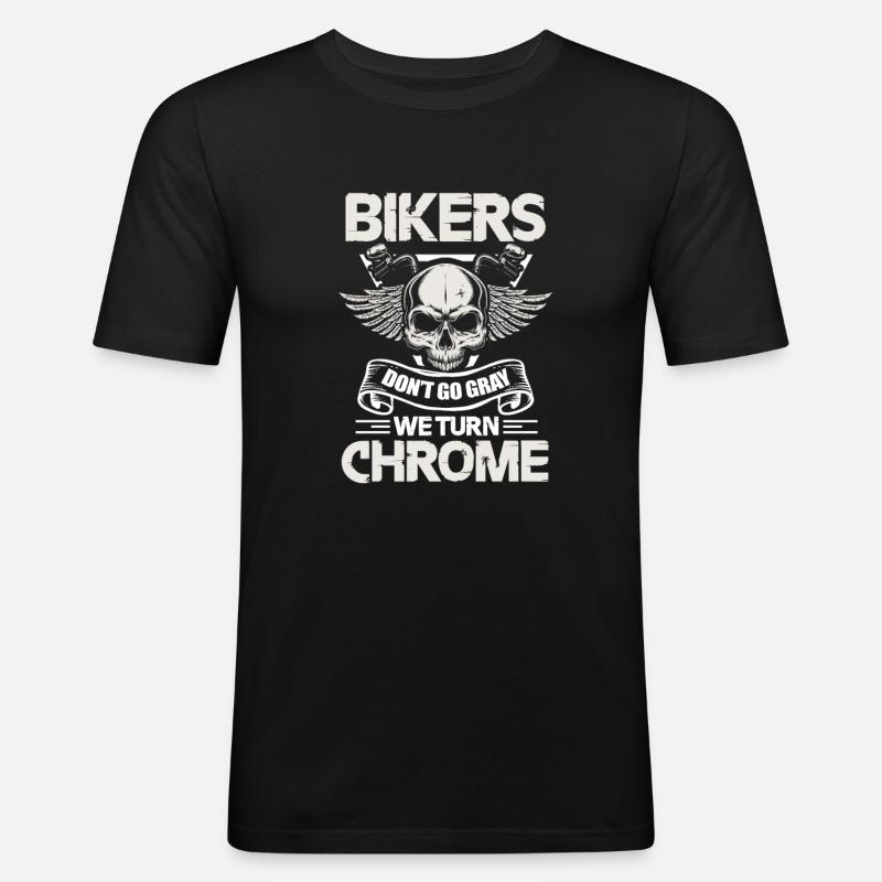 Biker - Männer Slim Fit T-Shirt - Schwarz