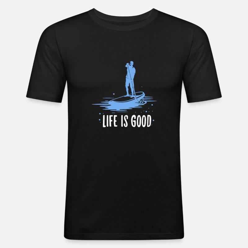 SUP - Männer Slim Fit T-Shirt - Schwarz