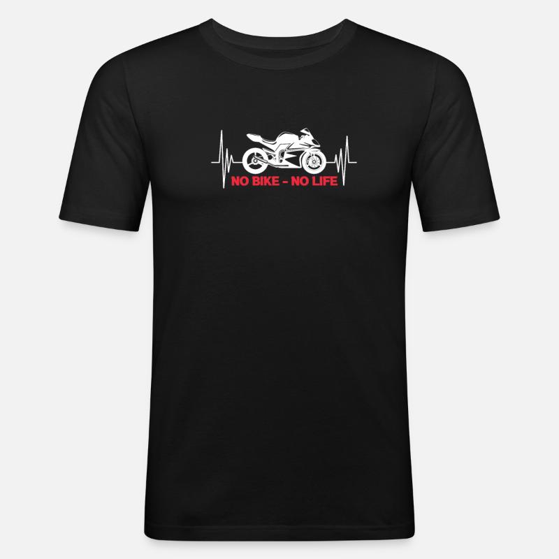 Biker - Männer Slim Fit T-Shirt - Schwarz