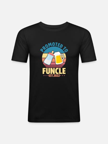 Pregnancy 2022 Uncle - Men's Slim Fit T-Shirt - black