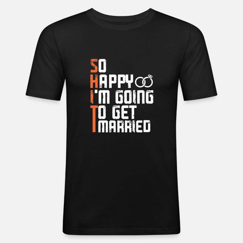 Junggesellenabschied - Männer Slim Fit T-Shirt - Schwarz