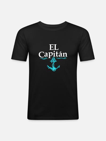 Captain - Men's Slim Fit T-Shirt - black