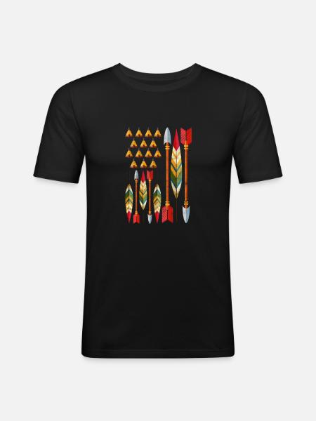 Native American Apache Gift - Men's Slim Fit T-Shirt - black