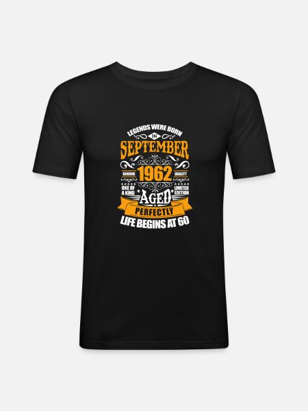 Septembre 1962 - T-shirt près du corps Homme - noir