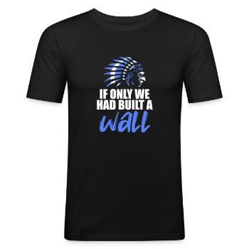 Indian - Men's Slim Fit T-Shirt - black - Front - Nik (191cm)