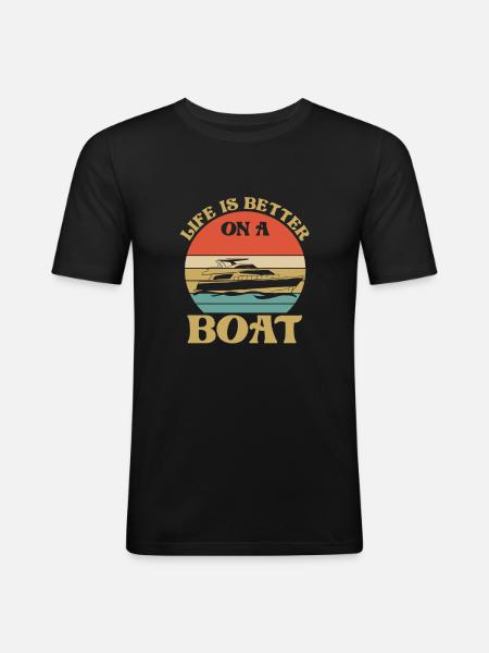 Captain - Men's Slim Fit T-Shirt - black