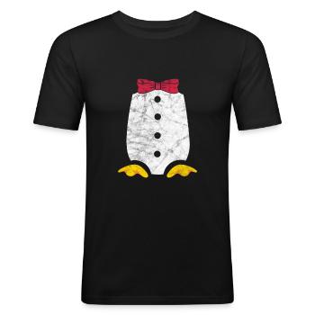 Penguin - Men's Slim Fit T-Shirt - black - Front - Nik (191cm)