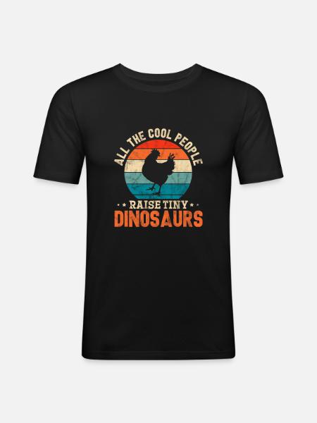 Chicken - Men's Slim Fit T-Shirt - black