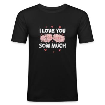 Pig Pig PigLet Sow Pigs Gift - Men's Slim Fit T-Shirt - black - Front - Nik (191cm)