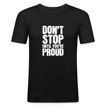 Motivation - Men's Slim Fit T-Shirt - black - Front - Nik (191cm)