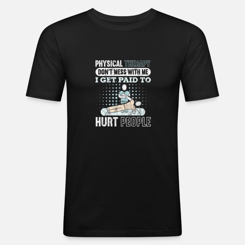 Physiotherapeut Physiotherapie Physio Geschenk - Männer Slim Fit T-Shirt - Schwarz