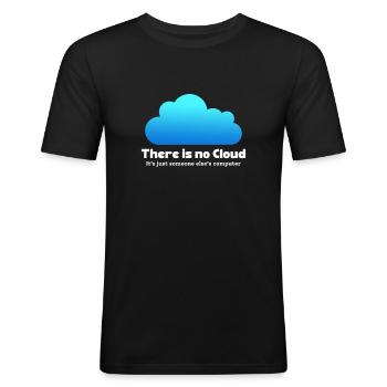 Ordinateur - T-shirt près du corps Homme - noir - Devant - Nik (191cm)