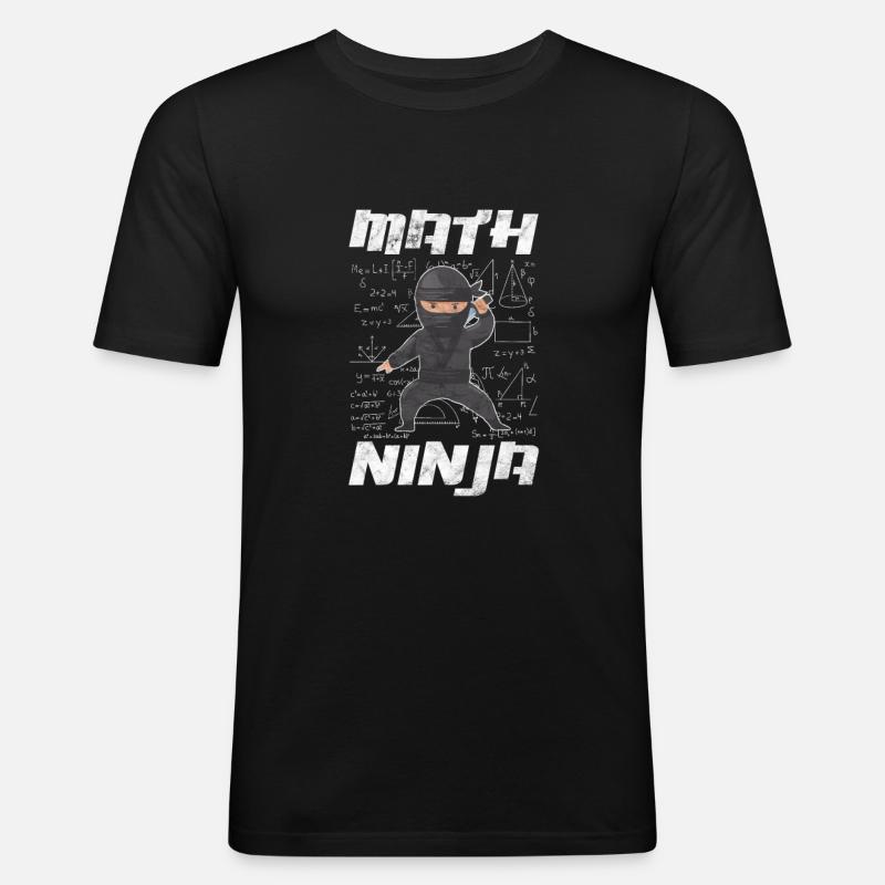 Mathematik - Männer Slim Fit T-Shirt - Schwarz