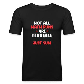 Mathématiques - T-shirt près du corps Homme - noir - Devant - Nik (191cm)
