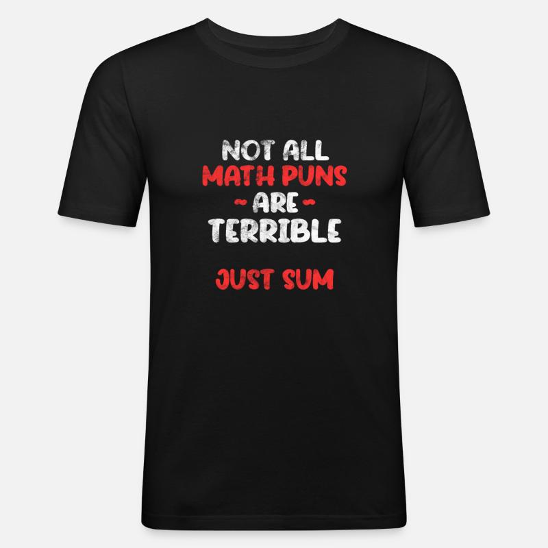 Mathematik - Männer Slim Fit T-Shirt - Schwarz