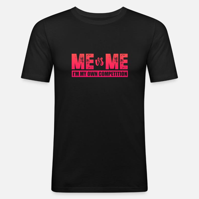 Motivation - Männer Slim Fit T-Shirt - Schwarz