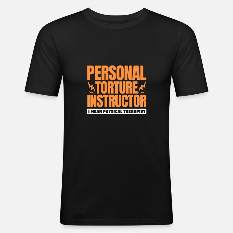 Physiotherapeut - Männer Slim Fit T-Shirt - Schwarz