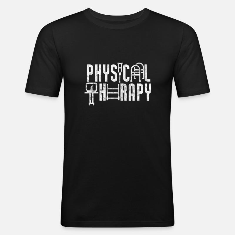 Physiotherapeut Physiotherapie Physio Geschenk - Männer Slim Fit T-Shirt - Schwarz