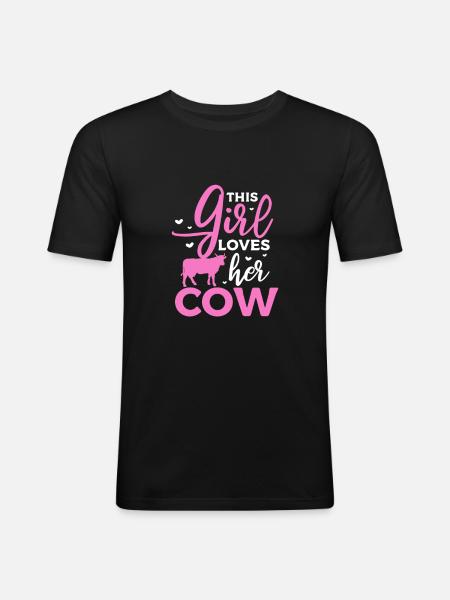 Cow - Men's Slim Fit T-Shirt - black