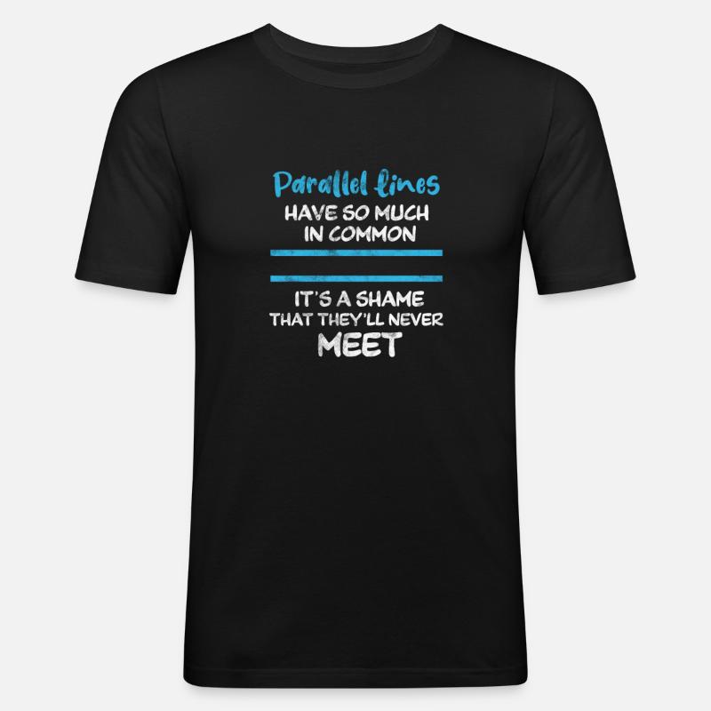 Mathematik - Männer Slim Fit T-Shirt - Schwarz